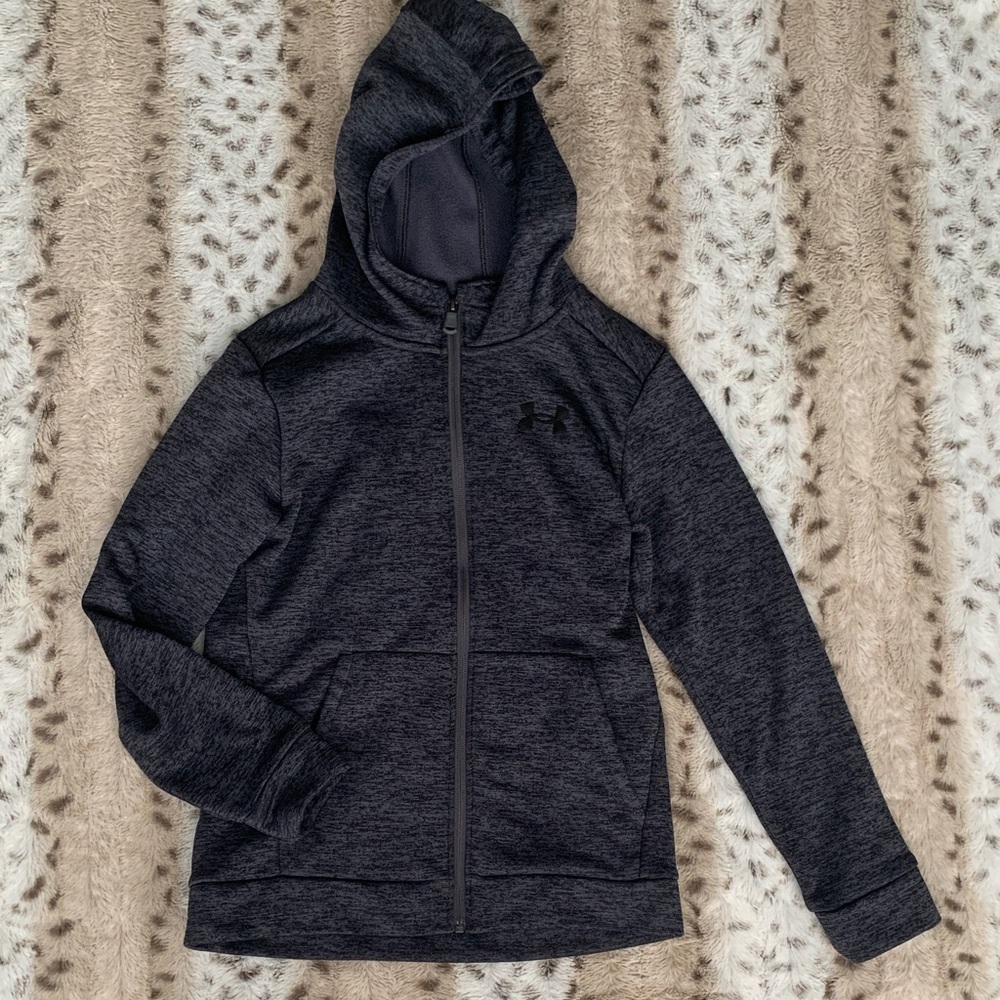 Under Armour Kids Charcoal Gray Zip-Up Hoodie